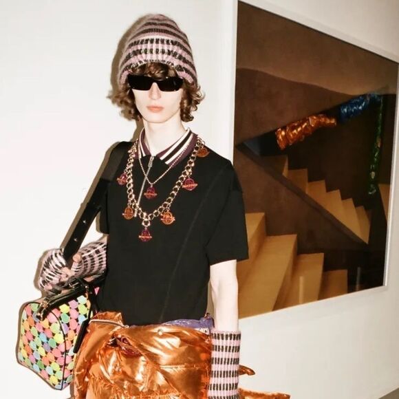 Limited Edition RARE Moncler x Palm Angels Silver Logo Chain Belt / Necklace - Picture 5 of 16